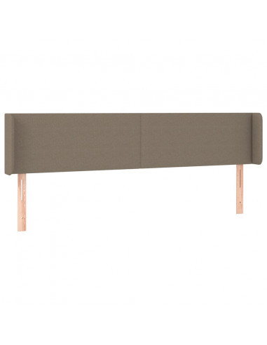 Testiera ad Orecchio Tortora 183x16x78/88 cm in Tessuto