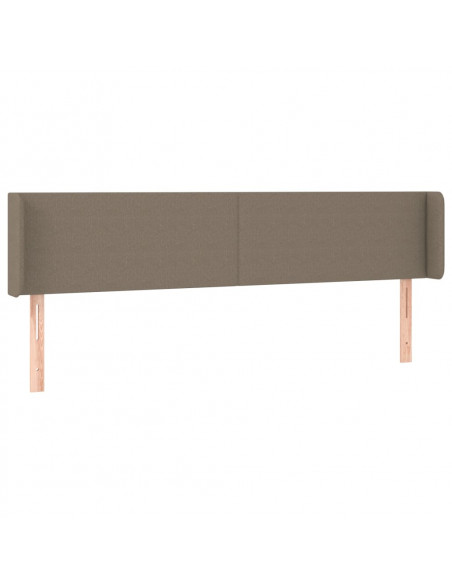 Testiera ad Orecchio Tortora 203x16x78/88 cm in Tessuto