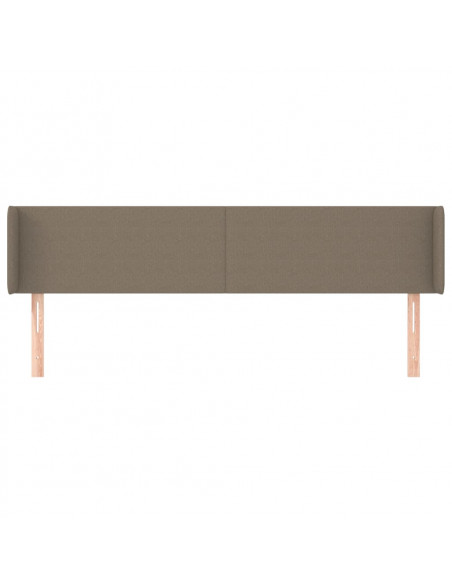 Testiera ad Orecchio Tortora 203x16x78/88 cm in Tessuto