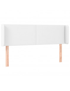 Testiera ad Orecchio Bianca 147x16x78/88 cm in Similpelle 2