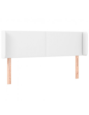 Testiera ad Orecchio Bianca 147x16x78/88 cm in Similpelle