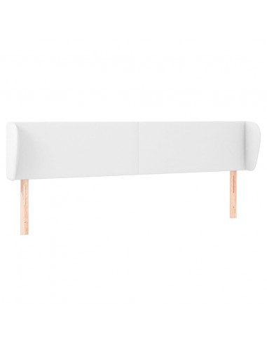 Testiera ad Orecchio Bianca 163x23x78/88cm in Similpelle