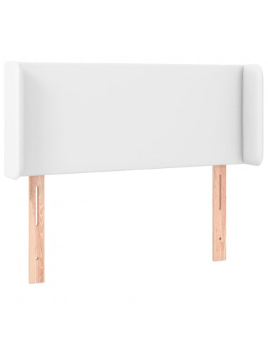 Testiera ad Orecchio Bianca 83x16x78/88 cm in Similpelle