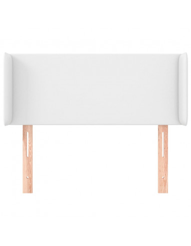 Testiera ad Orecchio Bianca 83x16x78/88 cm in Similpelle