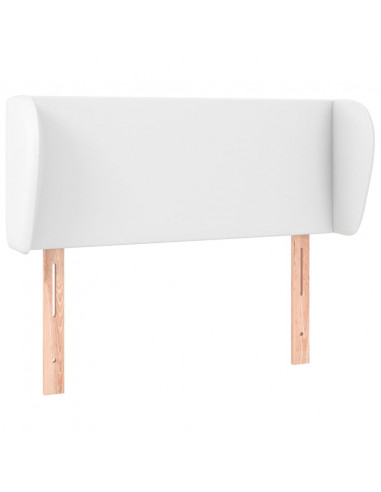 Testiera ad Orecchio Bianca 83x23x78/88 cm in Similpelle