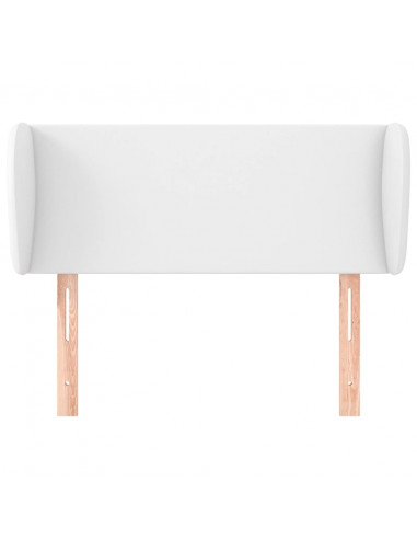 Testiera ad Orecchio Bianca 83x23x78/88 cm in Similpelle