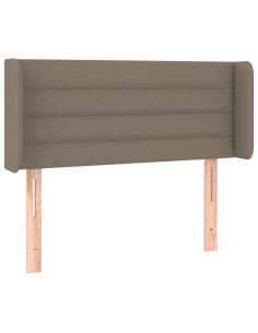 Testiera ad Orecchio Tortora 83x16x78/88 cm in Tessuto 2