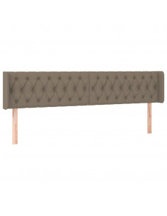 Testiera ad Orecchio Tortora 203x16x78/88 cm in Tessuto 2