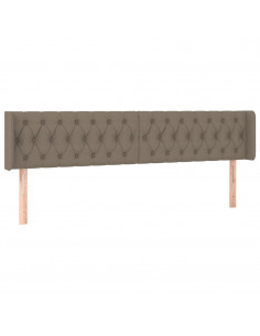 Testiera ad Orecchio Tortora 183x16x78/88 cm in Tessuto 2