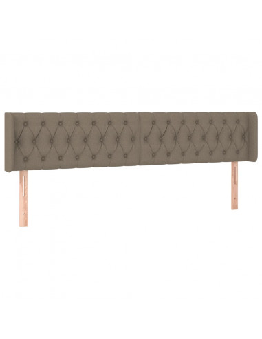 Testiera ad Orecchio Tortora 183x16x78/88 cm in Tessuto