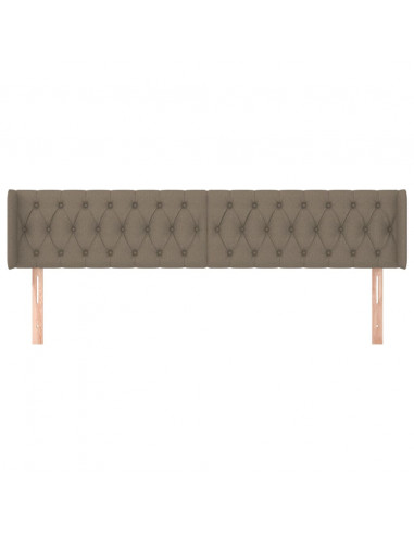 Testiera ad Orecchio Tortora 183x16x78/88 cm in Tessuto