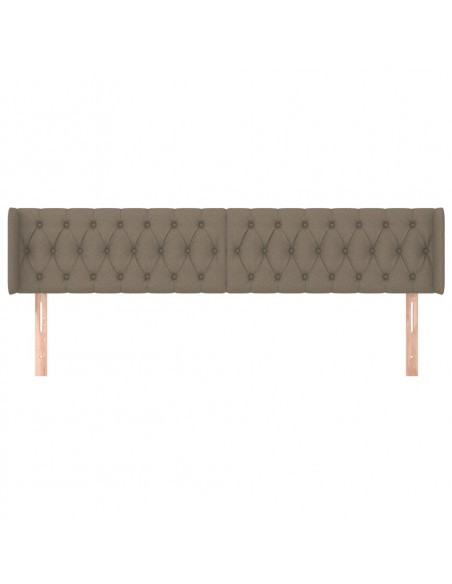 Testiera ad Orecchio Tortora 183x16x78/88 cm in Tessuto