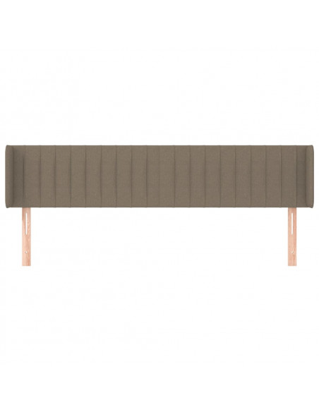 Testiera ad Orecchio Tortora 203x16x78/88 cm in Tessuto