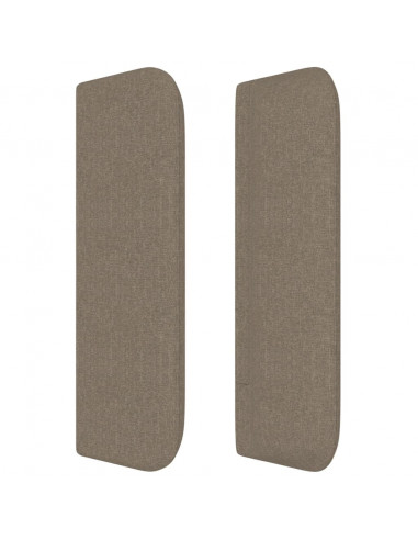 Testiera ad Orecchio Tortora 203x16x78/88 cm in Tessuto