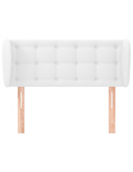 Testiera ad Orecchio Bianca 83x23x78/88 cm in Similpelle