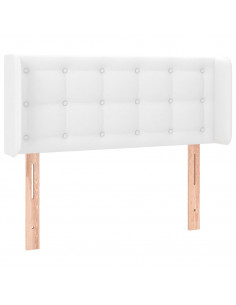 Testiera ad Orecchio Bianca 83x16x78/88 cm in Similpelle 2