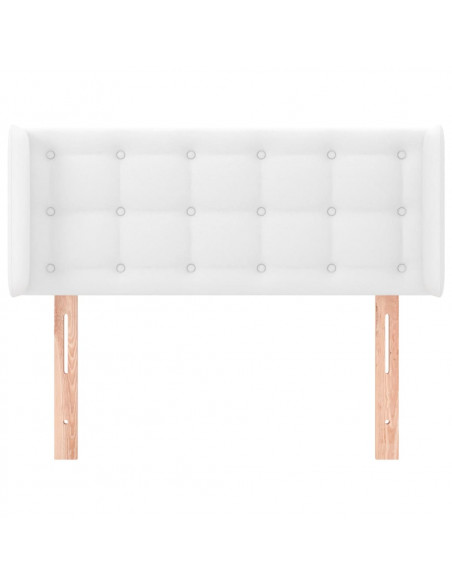 Testiera ad Orecchio Bianca 83x16x78/88 cm in Similpelle