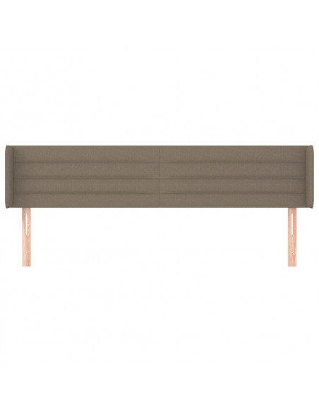 Testiera ad Orecchio Tortora 183x16x78/88 cm in Tessuto