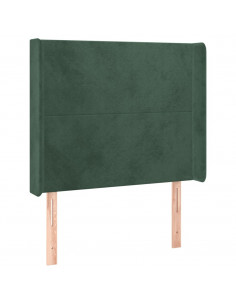 Testiera ad Orecchio Verde Scuro 83x16x118/128 cm in Velluto 2