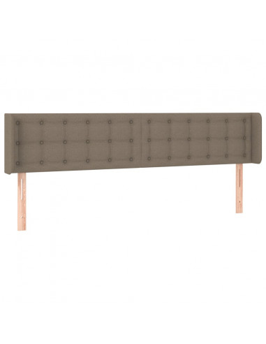 Testiera ad Orecchio Tortora 163x16x78/88 cm in Tessuto