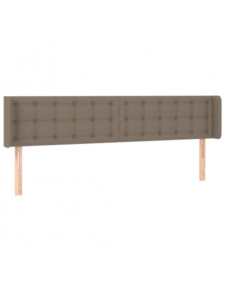 Testiera ad Orecchio Tortora 163x16x78/88 cm in Tessuto