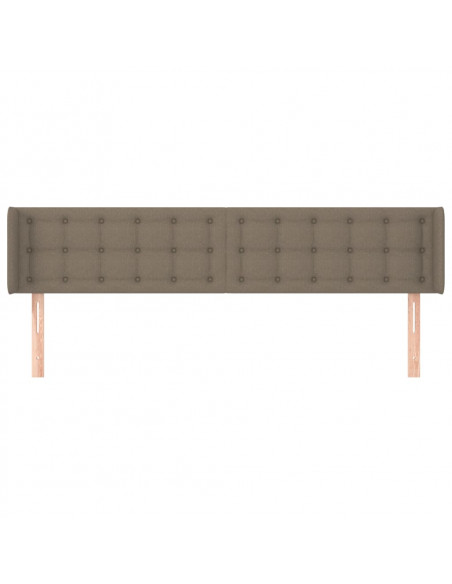 Testiera ad Orecchio Tortora 163x16x78/88 cm in Tessuto