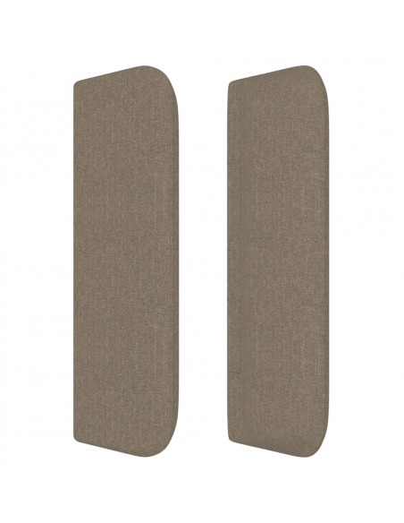 Testiera ad Orecchio Tortora 93x16x78/88 cm in Tessuto
