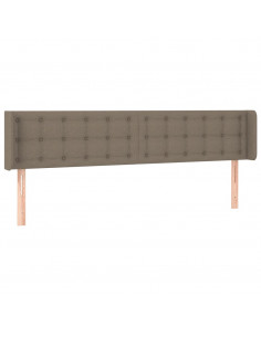 Testiera ad Orecchio Tortora 183x16x78/88 cm in Tessuto 2