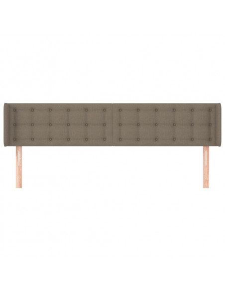 Testiera ad Orecchio Tortora 183x16x78/88 cm in Tessuto