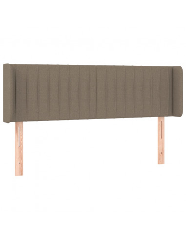 Testiera ad Orecchio Tortora 147x16x78/88 cm in Tessuto