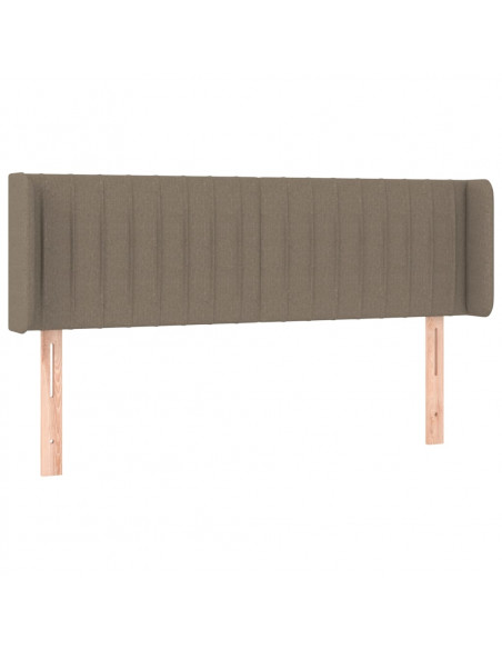 Testiera ad Orecchio Tortora 147x16x78/88 cm in Tessuto