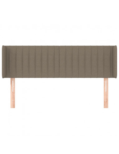 Testiera ad Orecchio Tortora 147x16x78/88 cm in Tessuto