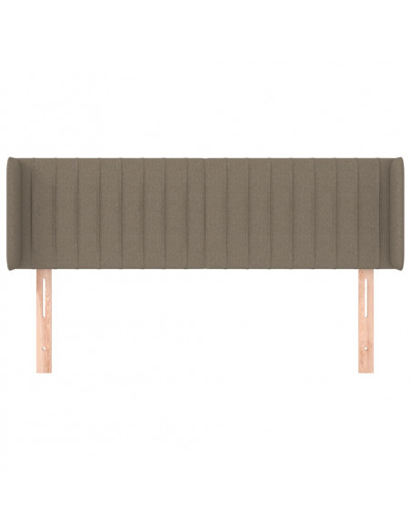 Testiera ad Orecchio Tortora 147x16x78/88 cm in Tessuto