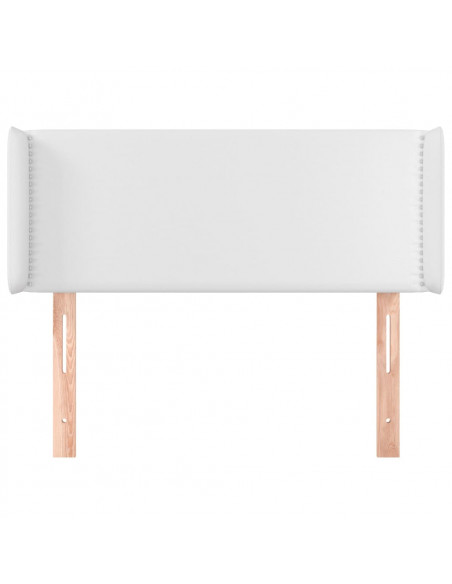 Testiera ad Orecchio Bianca 93x16x78/88 cm in Similpelle