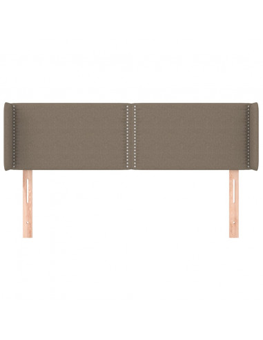 Testiera ad Orecchio Tortora 147x16x78/88 cm in Tessuto