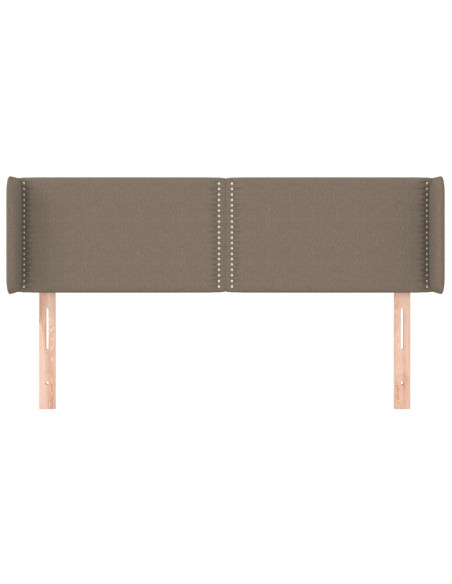 Testiera ad Orecchio Tortora 147x16x78/88 cm in Tessuto