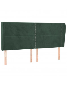 Testiera ad Orecchio Verde Scuro 163x23x118/128cm in Velluto 2