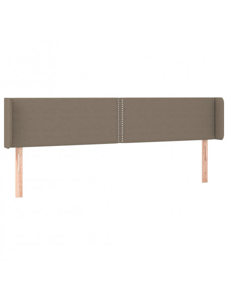 Testiera ad Orecchio Tortora 163x16x78/88 cm in Tessuto