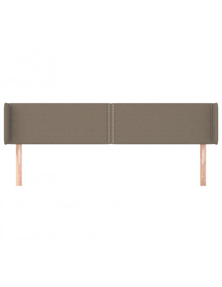 Testiera ad Orecchio Tortora 163x16x78/88 cm in Tessuto