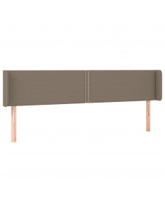 Testiera ad Orecchio Tortora 183x16x78/88 cm in Tessuto 2