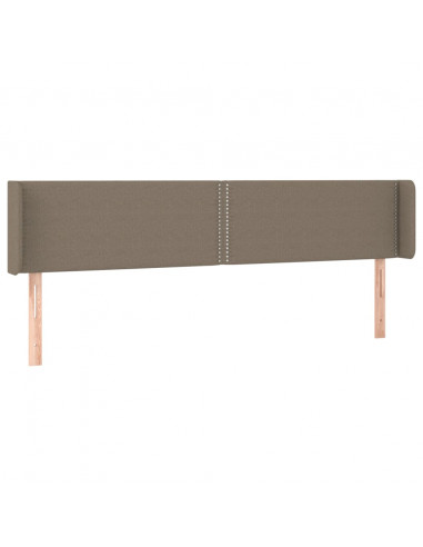 Testiera ad Orecchio Tortora 183x16x78/88 cm in Tessuto