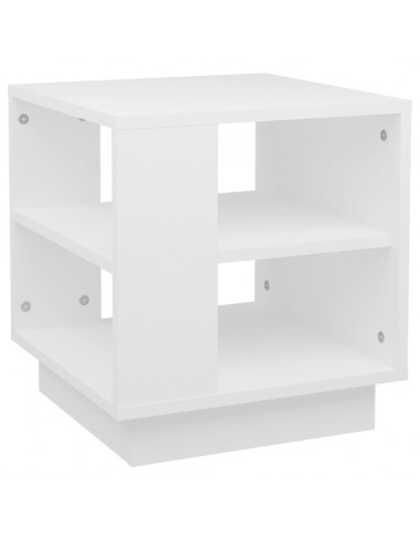 Tavolino da Salotto Bianco 40x40x43 cm in Legno Multistrato