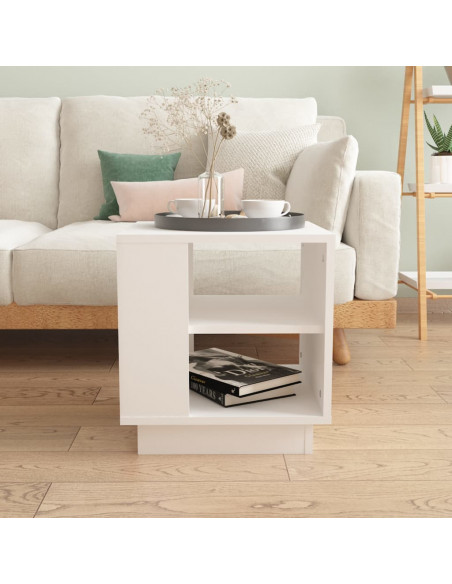 Tavolino da Salotto Bianco 40x40x43 cm in Legno Multistrato