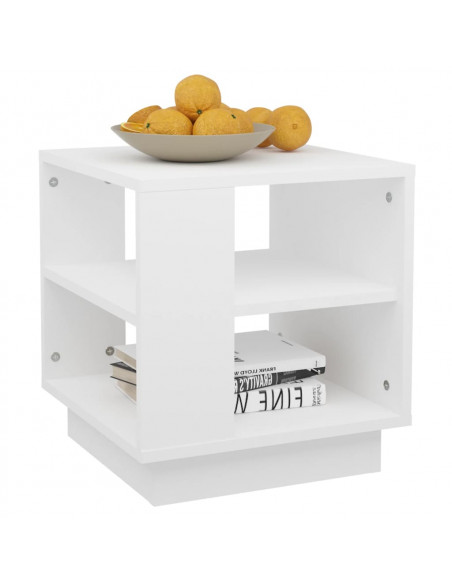 Tavolino da Salotto Bianco 40x40x43 cm in Legno Multistrato