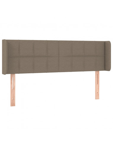 Testiera ad Orecchio Tortora 147x16x78/88 cm in Tessuto