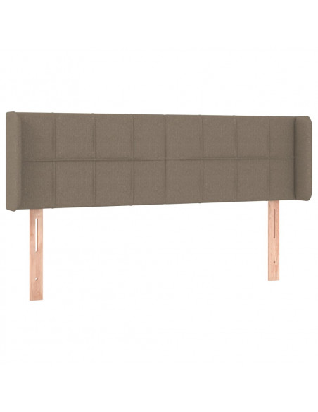 Testiera ad Orecchio Tortora 147x16x78/88 cm in Tessuto