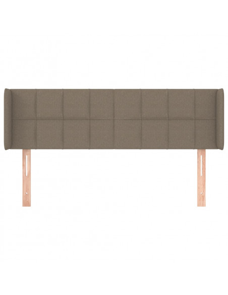 Testiera ad Orecchio Tortora 147x16x78/88 cm in Tessuto