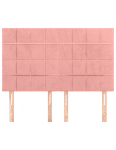 Testiere 4 pz Rosa 72x5x78/88 cm in Velluto