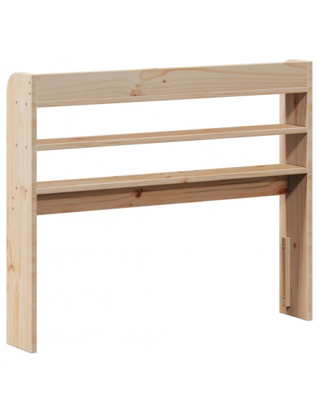 Testiera con Ripiani 90 cm in Legno Massello di Pino