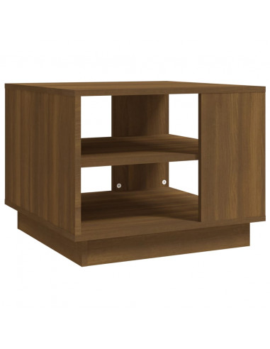 Tavolino da Salotto Rovere Marrone 55x55x43 cm in Truciolato